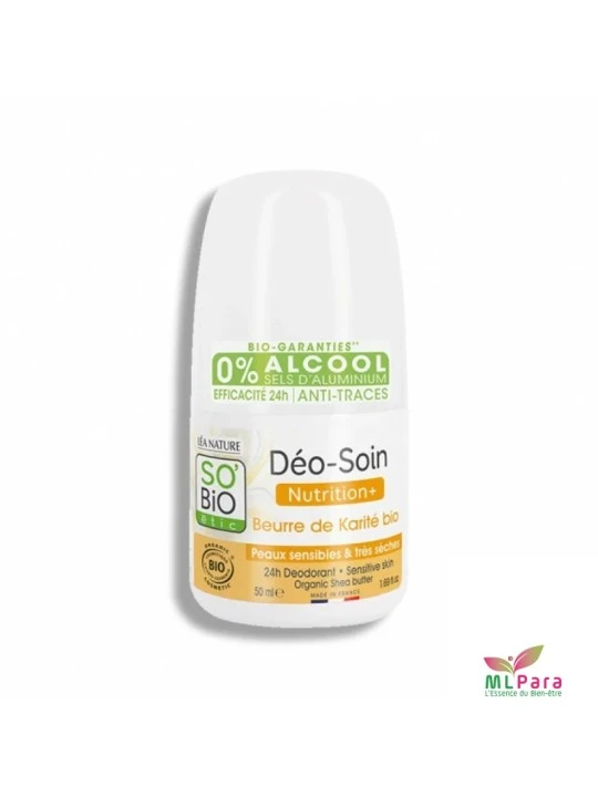 SOBIO DEO NUTRITION AU BEURRE KARITE 50ML