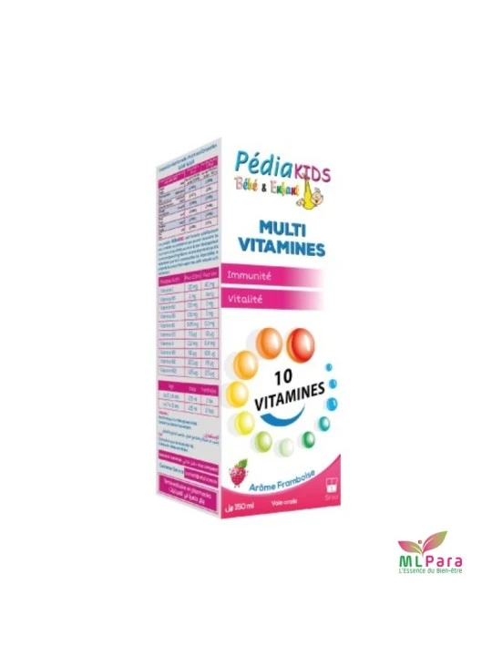 PEDIAKIDS MULTI VITAMINES FRAMBOISE SIROP 150 ML