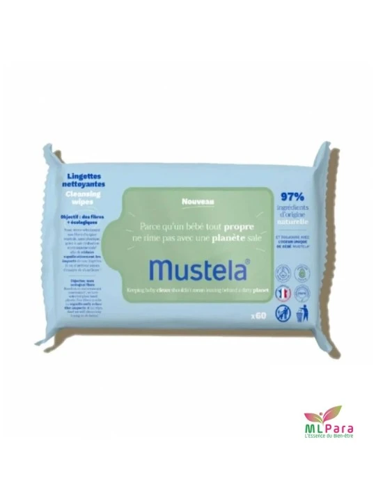 MUSTELA Lingettes nettoyantes à l'Avocat BIO X60