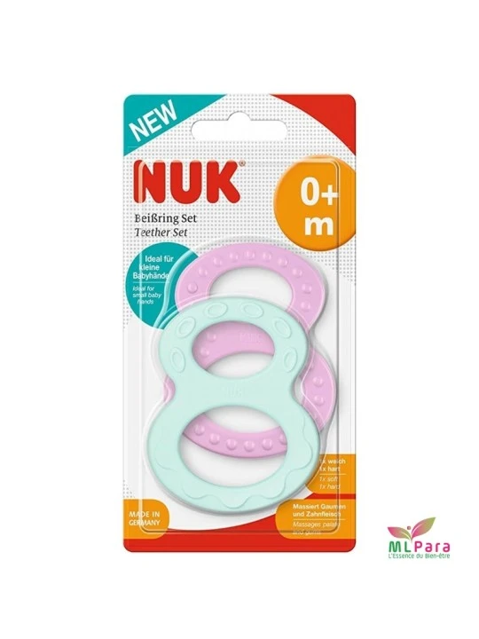 NUK ANNEAUX DENTITION 8 / 0 MOIS+