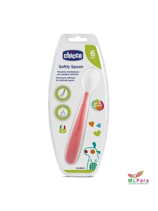 CHICCO CUILLERE silicone 6M+ ROUGE 01-1442