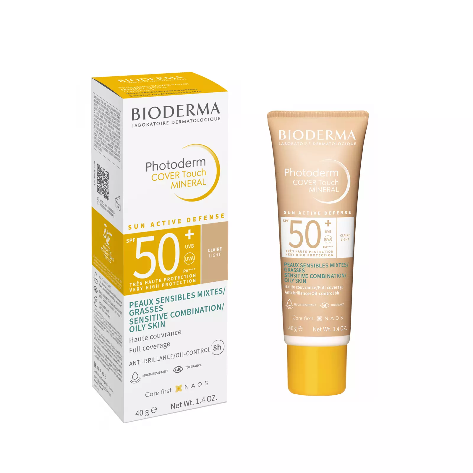 BIODERMA PHOTODERM COVER TOUCH MINERAL SPF50+ TEINTE CLAIRE 40GR