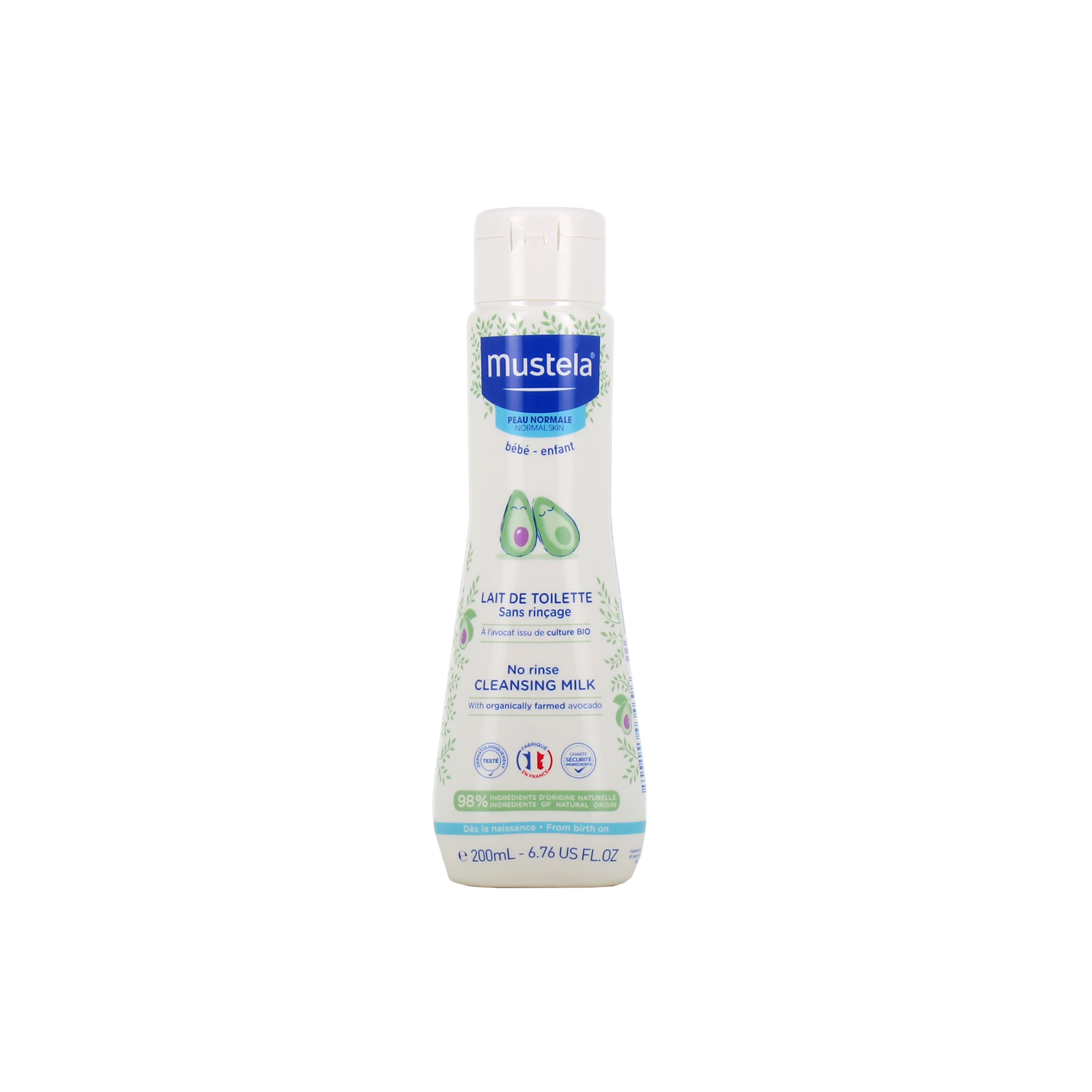 MUSTELA LAIT DE TOILETTE SANS RINCAGE 200ML